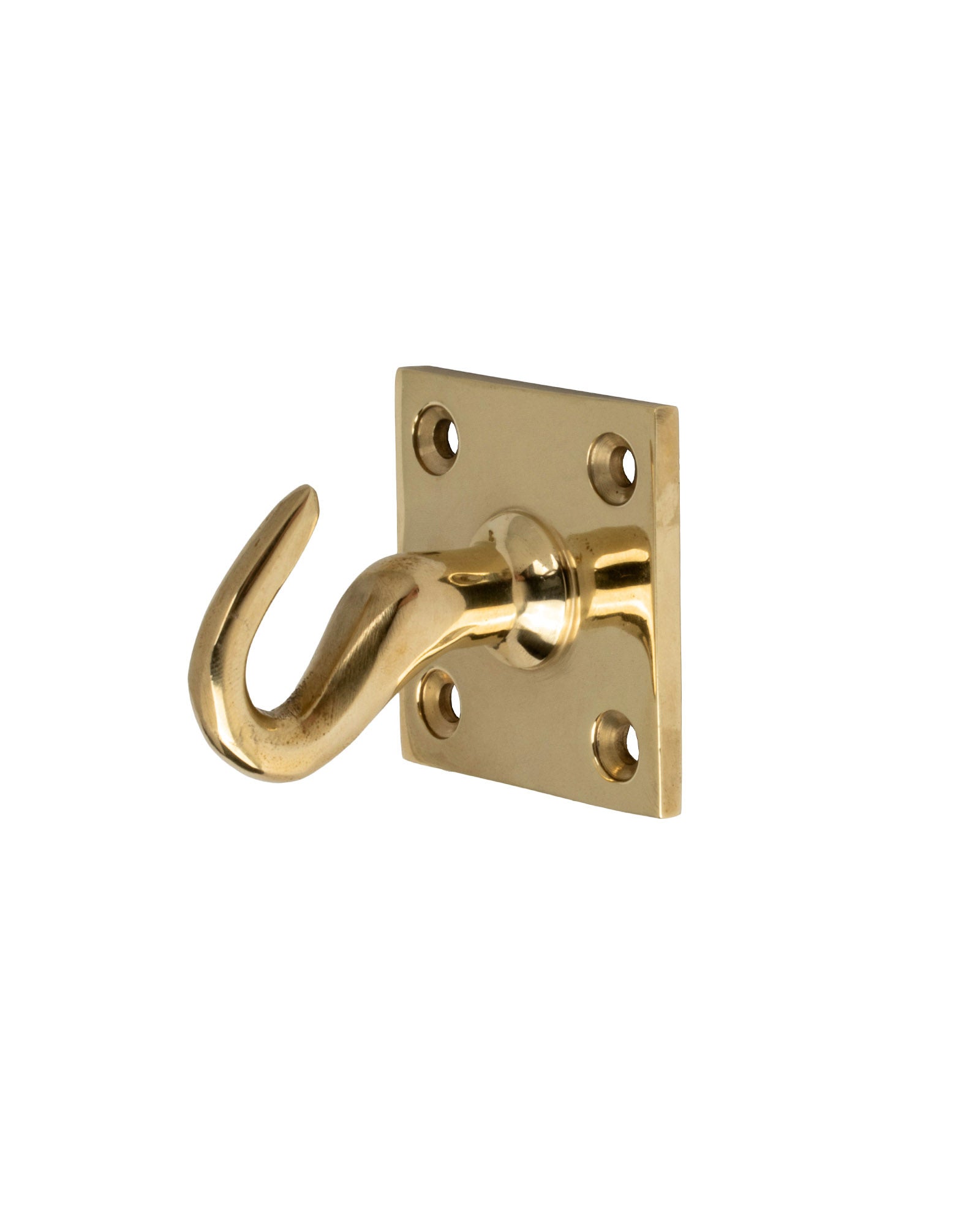 Ceiling Hook & Wall Hook with Base Plate - Brass image