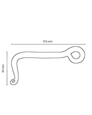 Handgeschmiedeter Riegel - Schwarzes Schmiedeeisen thumbnail image