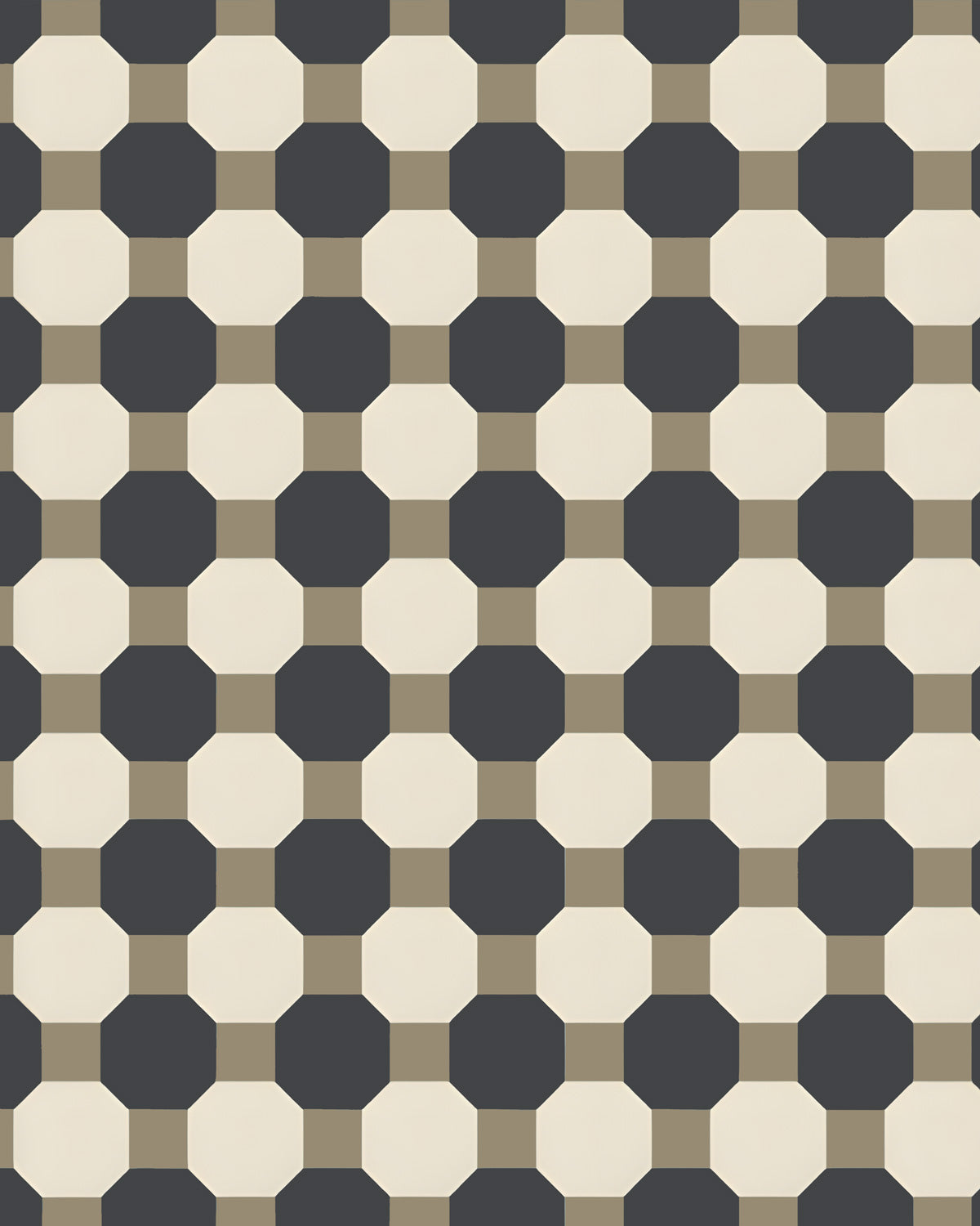 Tile – Cotswolds Octagon 10x10 cm Black/Cream/Mole – Sekelskifte, image size:1200x1500