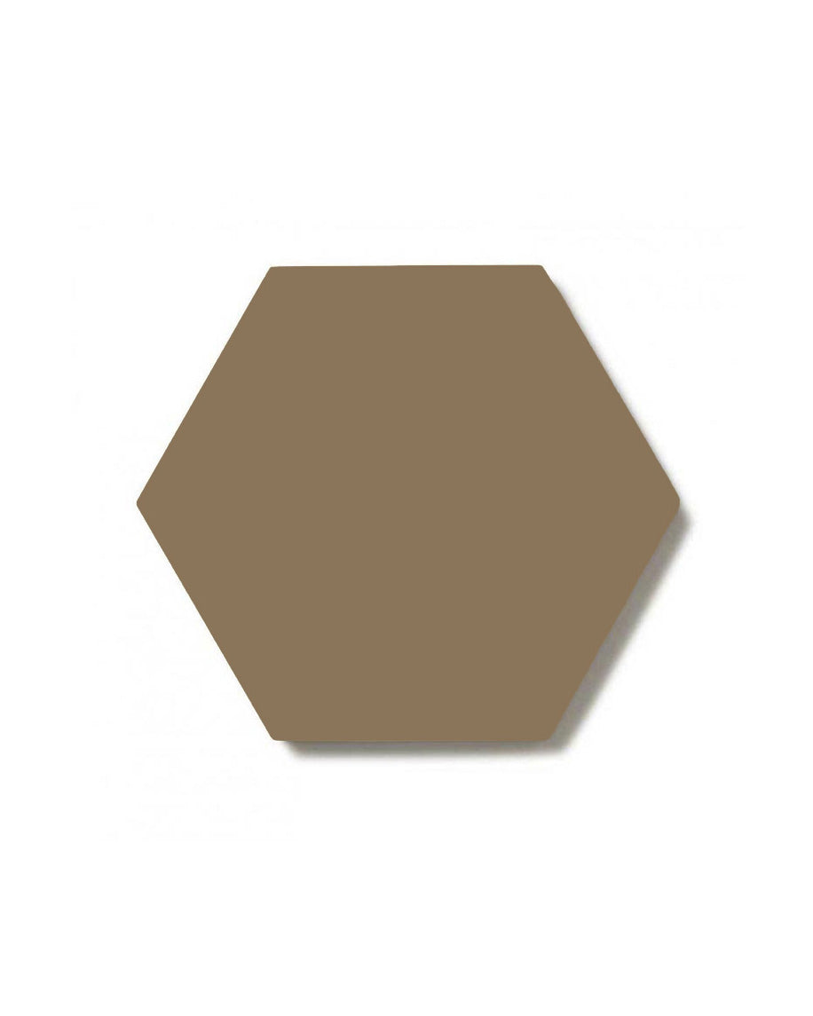 Floor Tiles - Hexagon 10 x 10 cm (3.94 x 3.94 In.) - Coffee CAF image