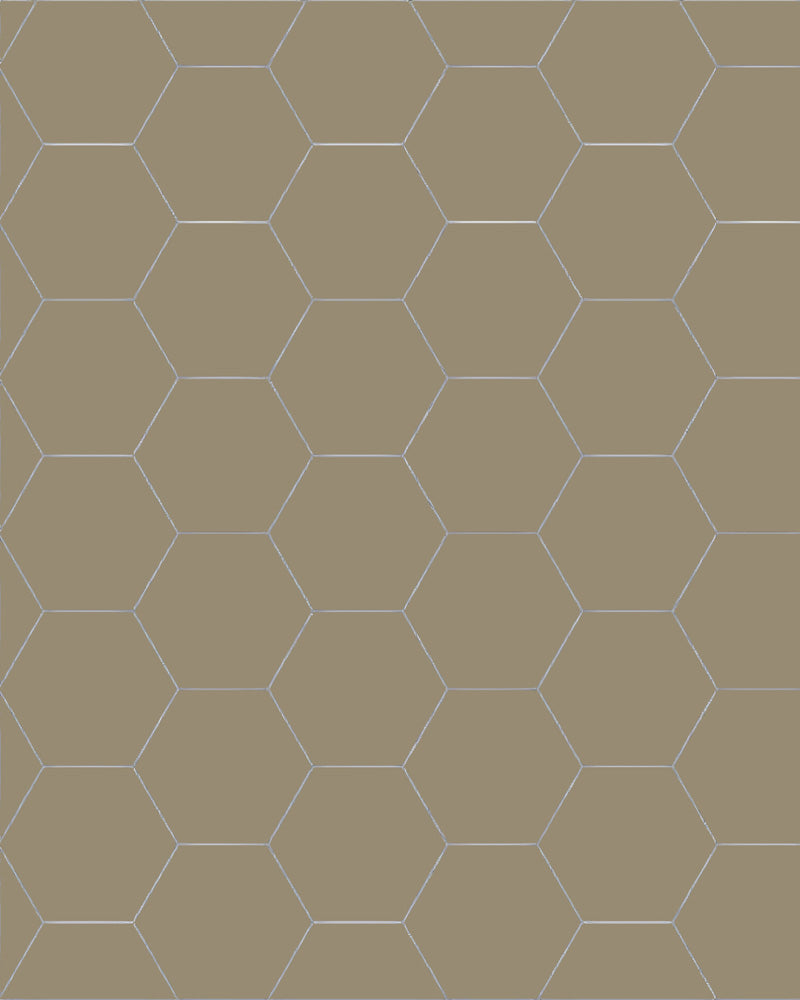 Floor Tiles - Hexagon 10 x 10 cm (3.94 x 3.94 In.) Mole - Taupe TAU image