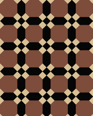 Nottingham - Viktorianske Gulvfliser - Rød/Svart/Cognac - Red ROU/Black NOI/Cognac COG thumbnail image