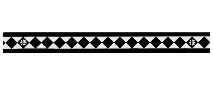 Tile Border - Glasgow Ii Black/White - Black NOI/Super White BAS image