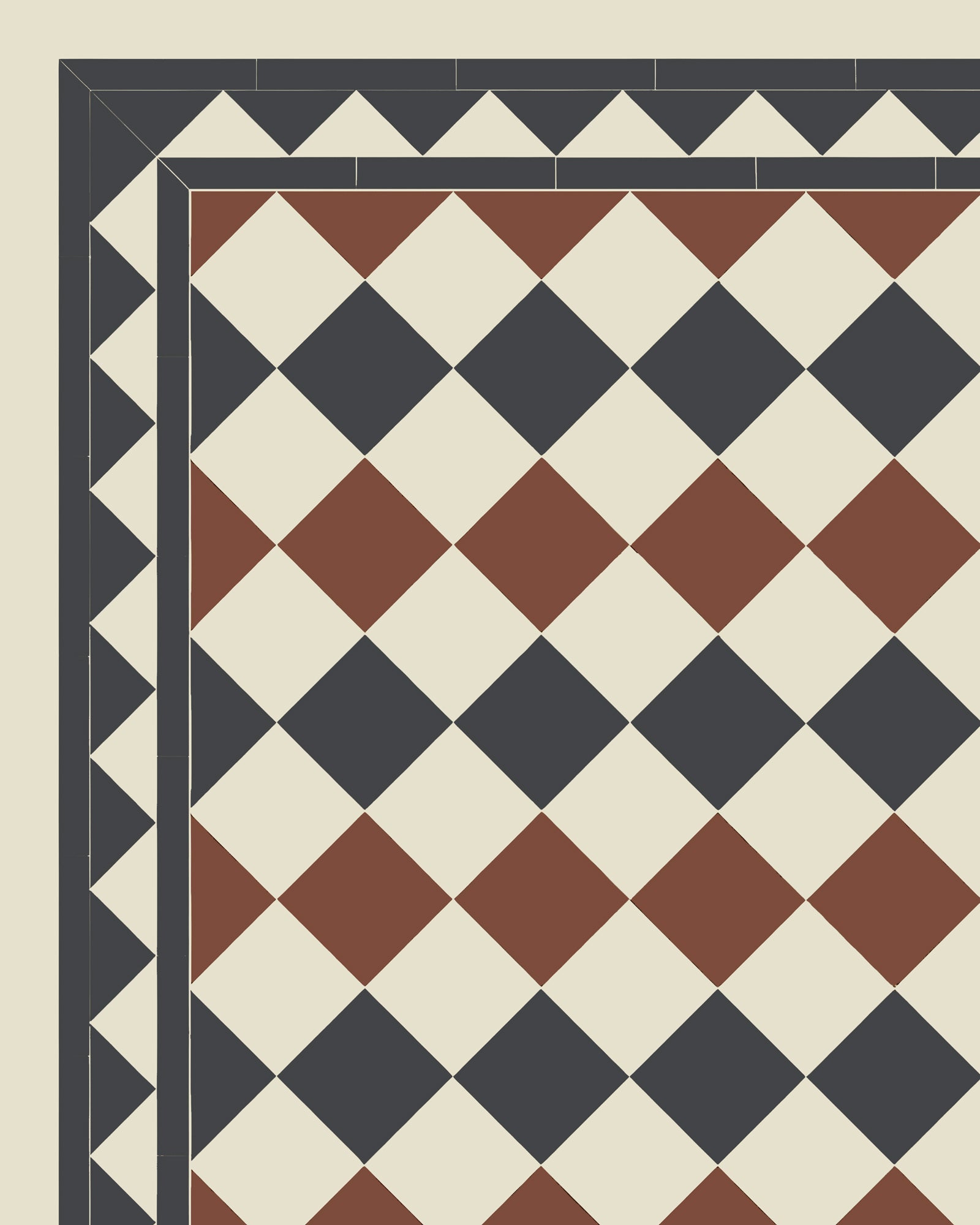 Klinker – Birmingham 15 x 15 cm Gul Hvit/Rød/Sort image