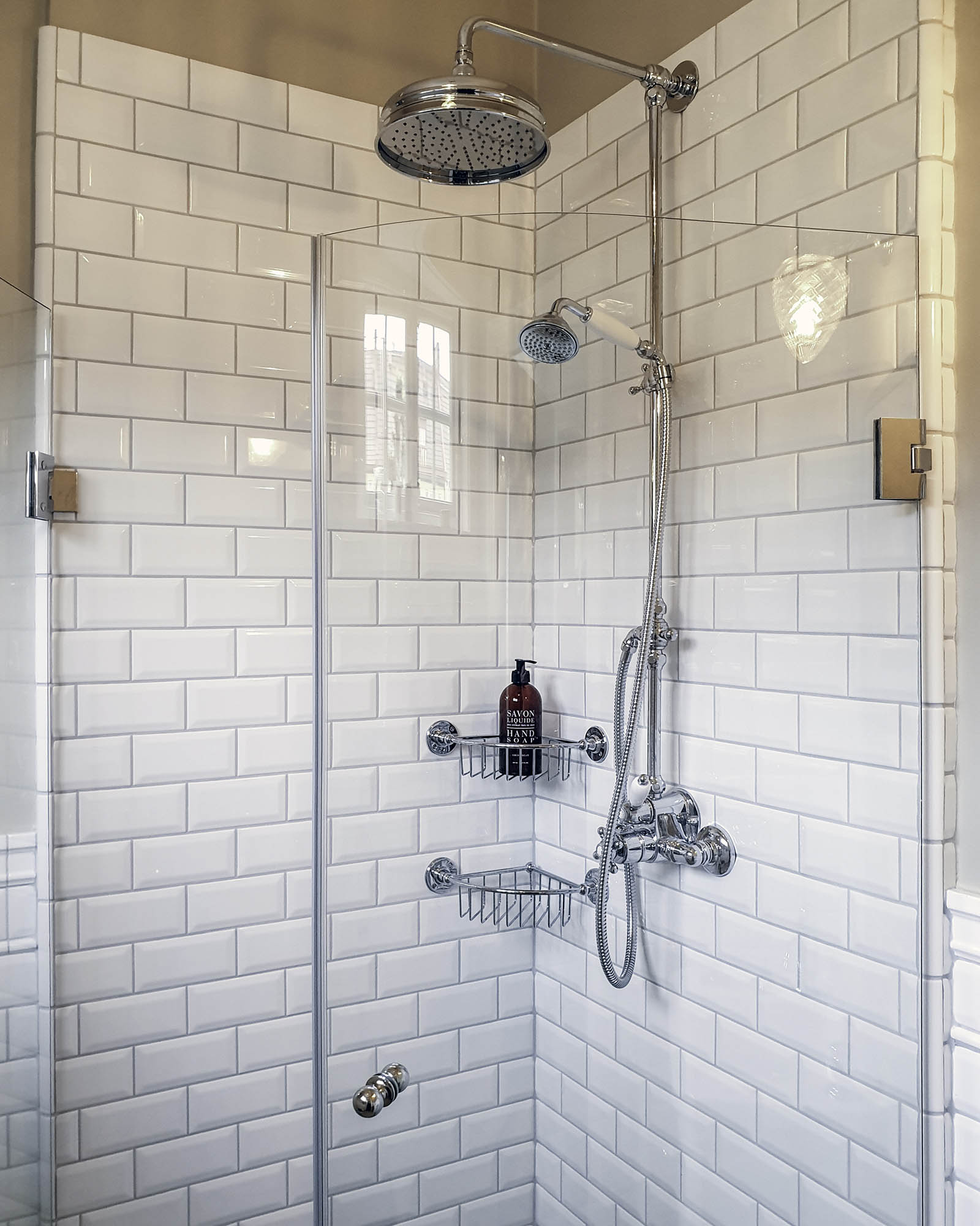 Flis Victoria - Fasettkant 7,5 x 15 cm hvit, blank image