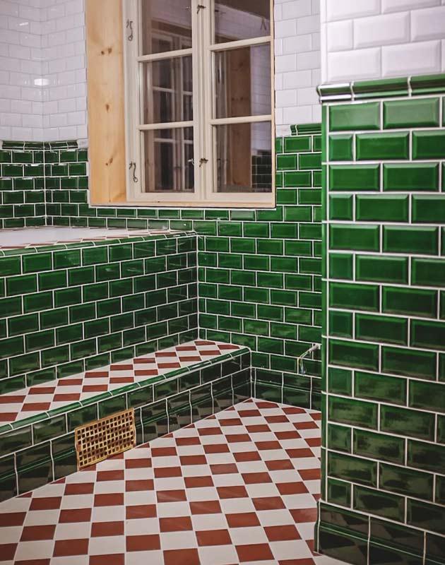 Kakel, Victoria - Kantliste, 2,5 x 15 cm, flaskegrøn image