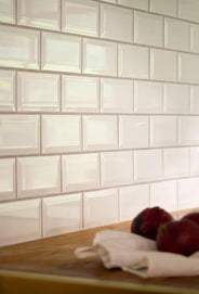 Flis Victoria - Fasettkant 7,5 x 15 cm hvit, blank thumbnail image