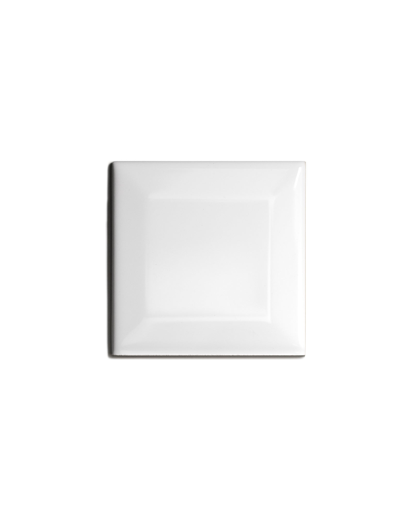 Flise, Victoria - Facetkant, 7,5 x 7,5 cm, hvid, blank image