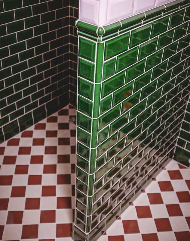 Kakel Victoria - Kantlist 2,5 x 15 cm buteljgrön image