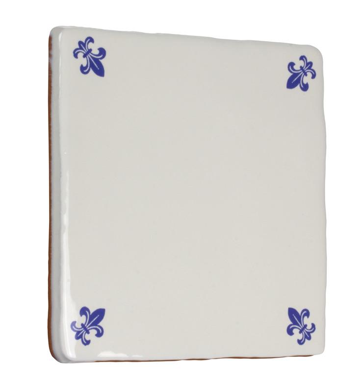 Flis Mayfair - Elfenben hvit 13 x 13 cm blank, lett bølget lilje image