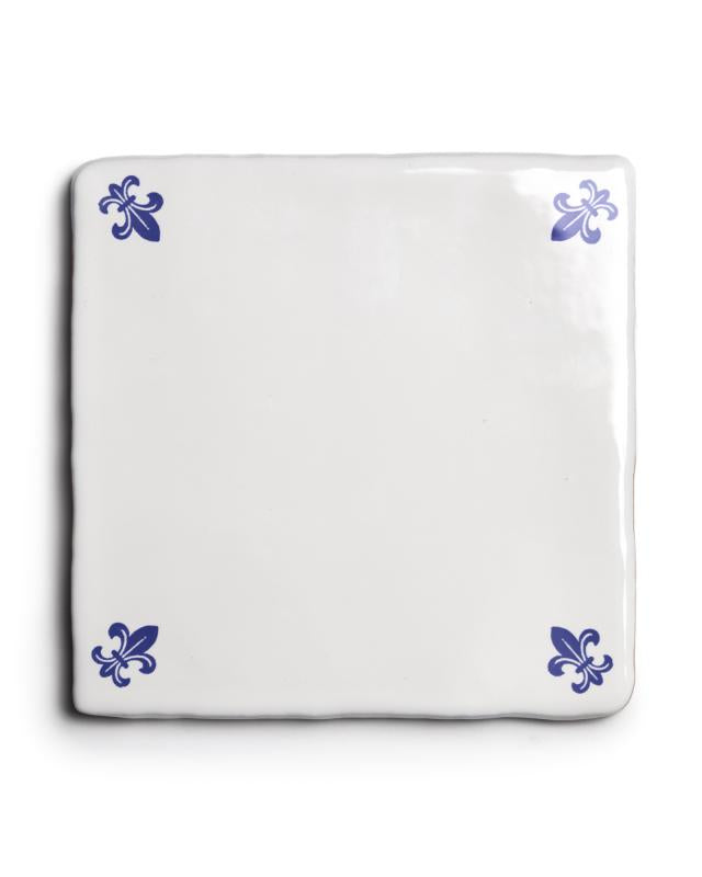 Flise Mayfair - Elfenbenshvid 13 x 13 cm blank, let bølget lilje image
