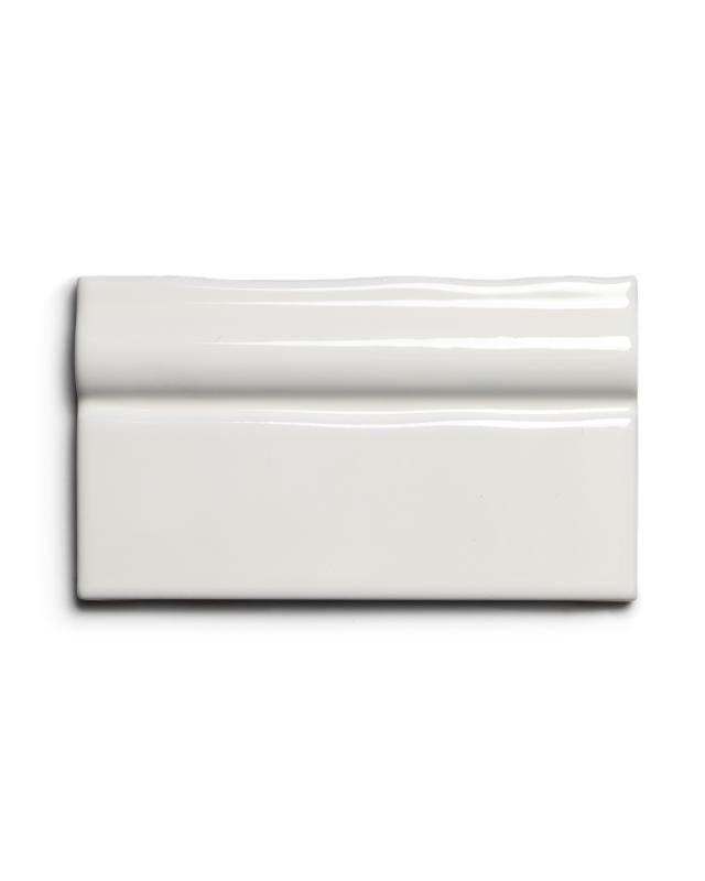 Flise, Mayfair - Elfenbenshvid Kantflise, 7,5 x 13 cm blank, let bølget image