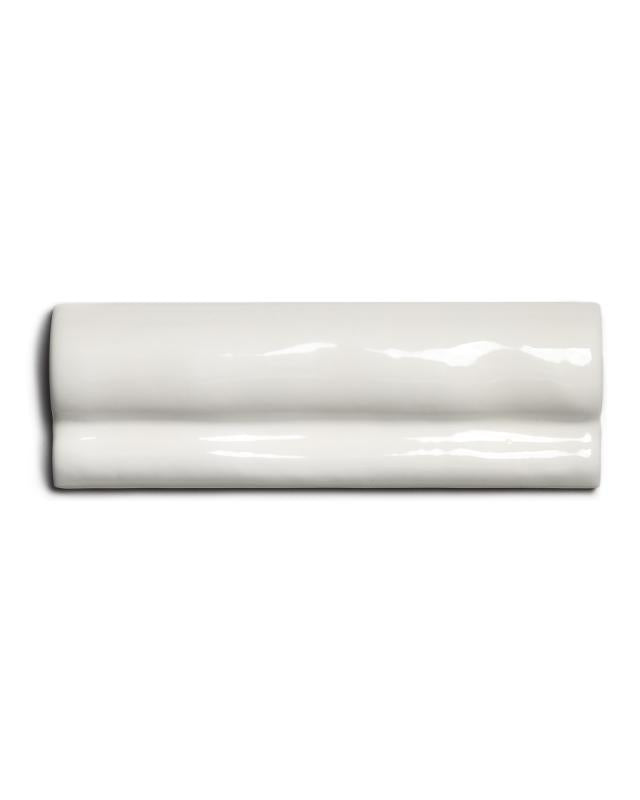 Flise Mayfair - Elfenbenshvid Brystliste 5 x 15 cm Blank, Let Bølget image