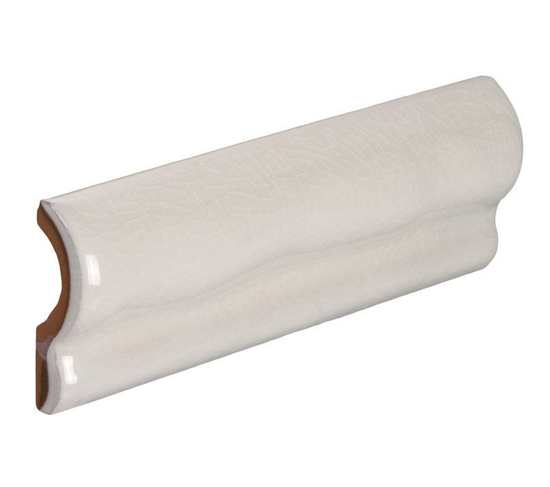 Flise Mayfair - Krakeleret Antikhvid Brystliste 5 x 15 cm Blank, Let Bølget image
