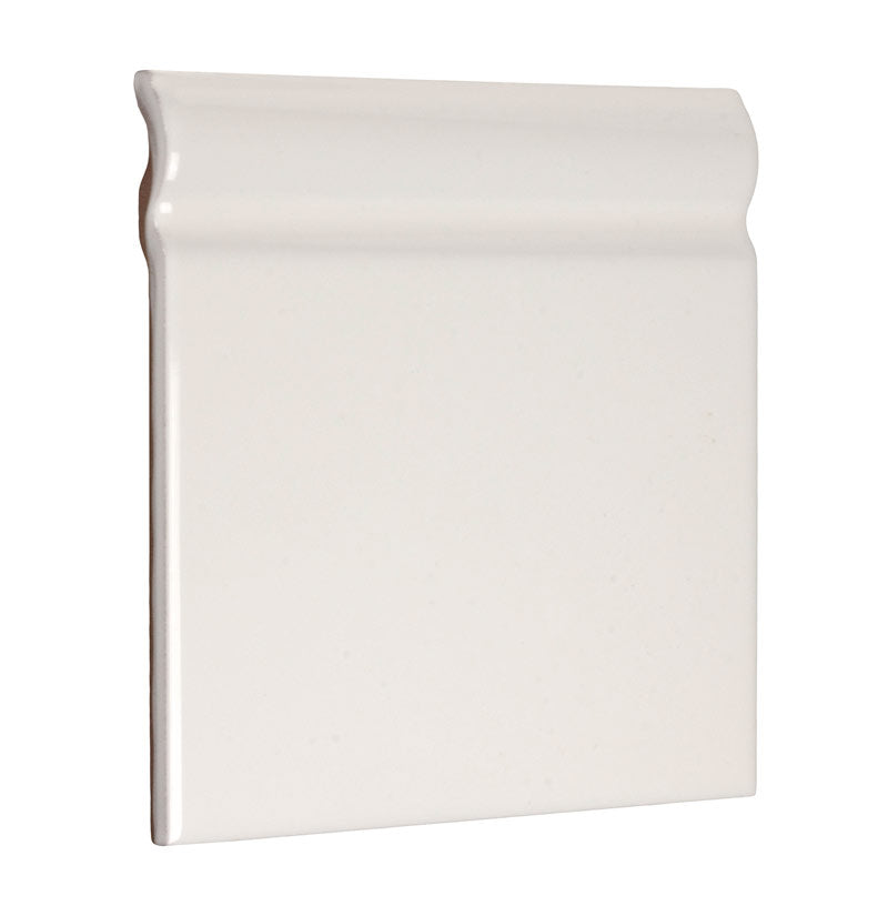 Flise Cambridge - Gulvsokkel, 15 x 15 cm, hvid, blank image