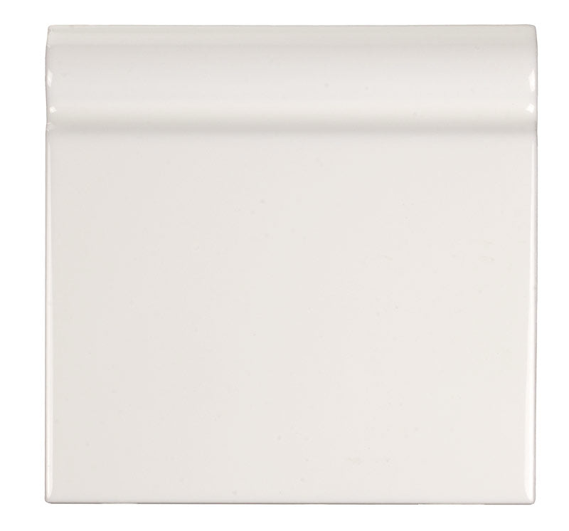 Flise Cambridge - Gulvsokkel, 15 x 15 cm, hvid, blank image