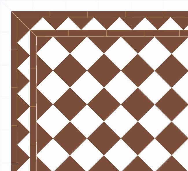 Klinker - Schackrutigt 15x15 cm Chokladbrun/Vit - Winckelmans Granitklinker image