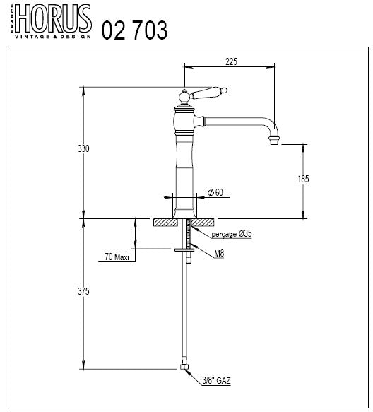Kitchen Faucet - Horus Eloise, Single-Lever Brass image