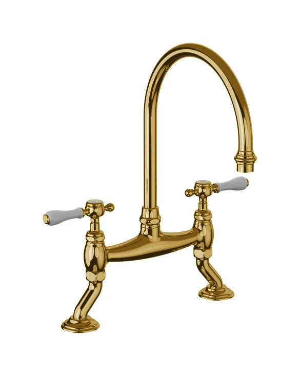 Kitchen Faucet - Horus Victoria gooseneck brass image