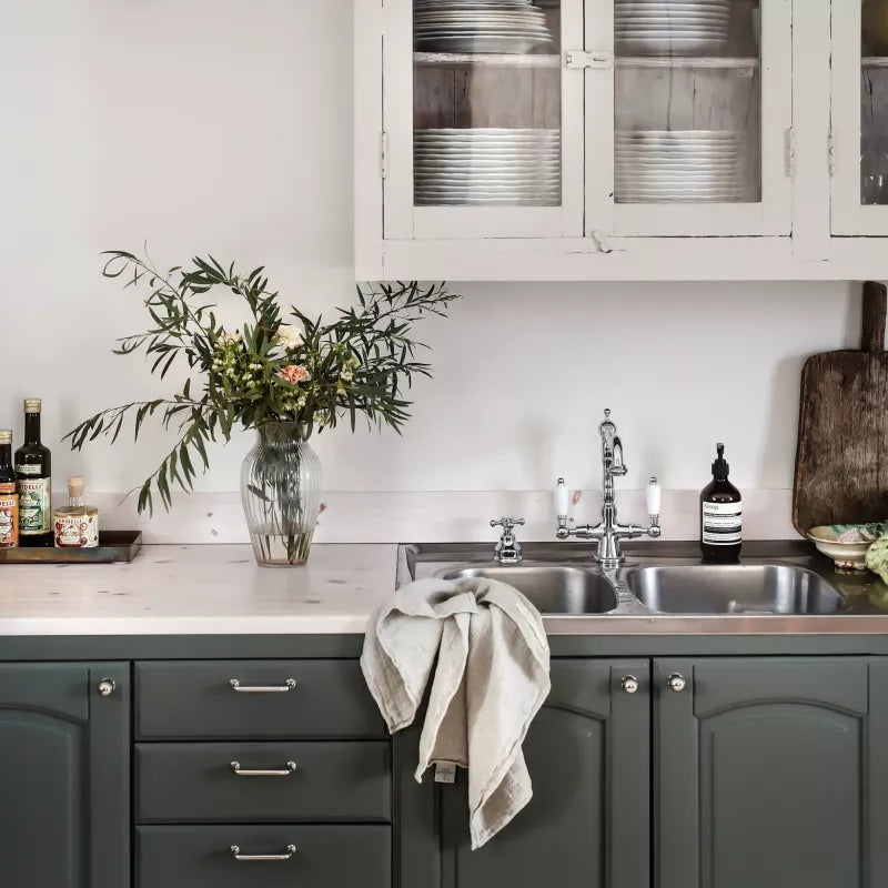 Køkkenarmatur - Chelsea, messing, med sorte greb image