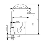 Køkkenhane - Finsbury, messing thumbnail image