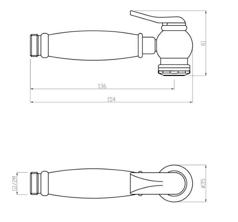 Hand shower (spare part) - For Finsbury bronze image
