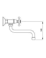 Köksblandare - Väggblandare Kensington krom thumbnail image