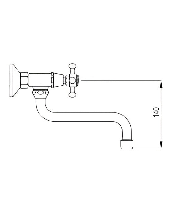 Köksblandare - Väggblandare Kensington krom image