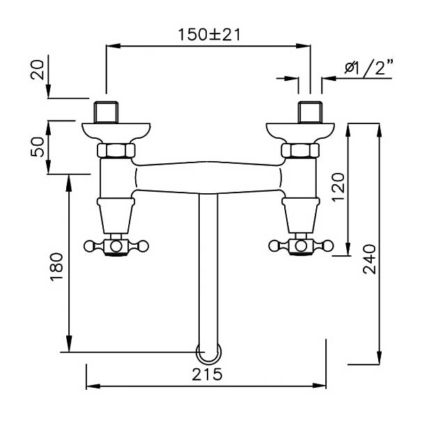 Kitchen Faucet - Wall-Mounted Faucet Kensington Bronze image
