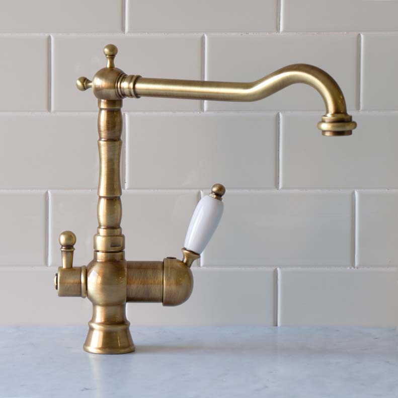 Kitchen Faucet - Nottingham brass with Dishwasher Shut off Valve - Bronze image