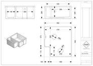 Vask dobbel - Shaw's Classic Brindle 55 cm thumbnail image