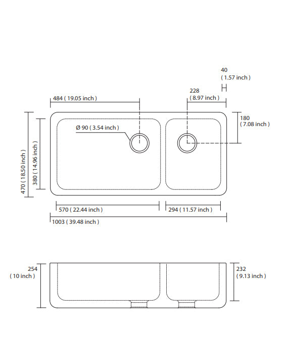 Diskho dubbel - Buckinghamshire 100 cm, slät image