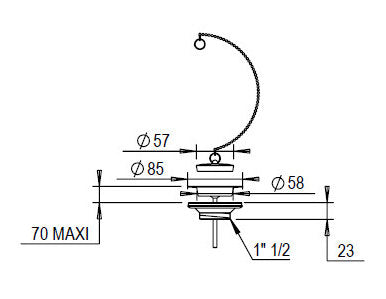 Afløbsventil til køkkenvask - Horus bronze image