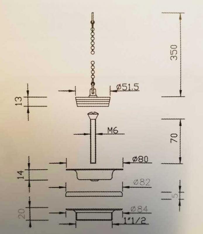 Sink Waste Drain – Lacquered brass image