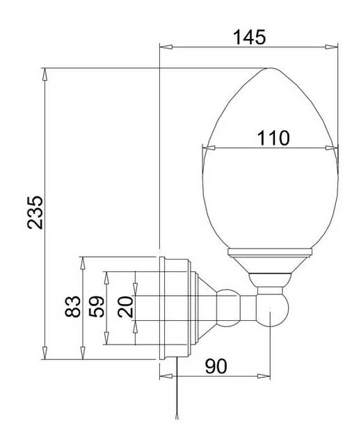 Badezimmerlampe - Burlington Wandlampe mit Tropfenschirm image