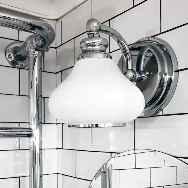 Badezimmerlampe - Wandlampe Frogmore Chrom / weiß image