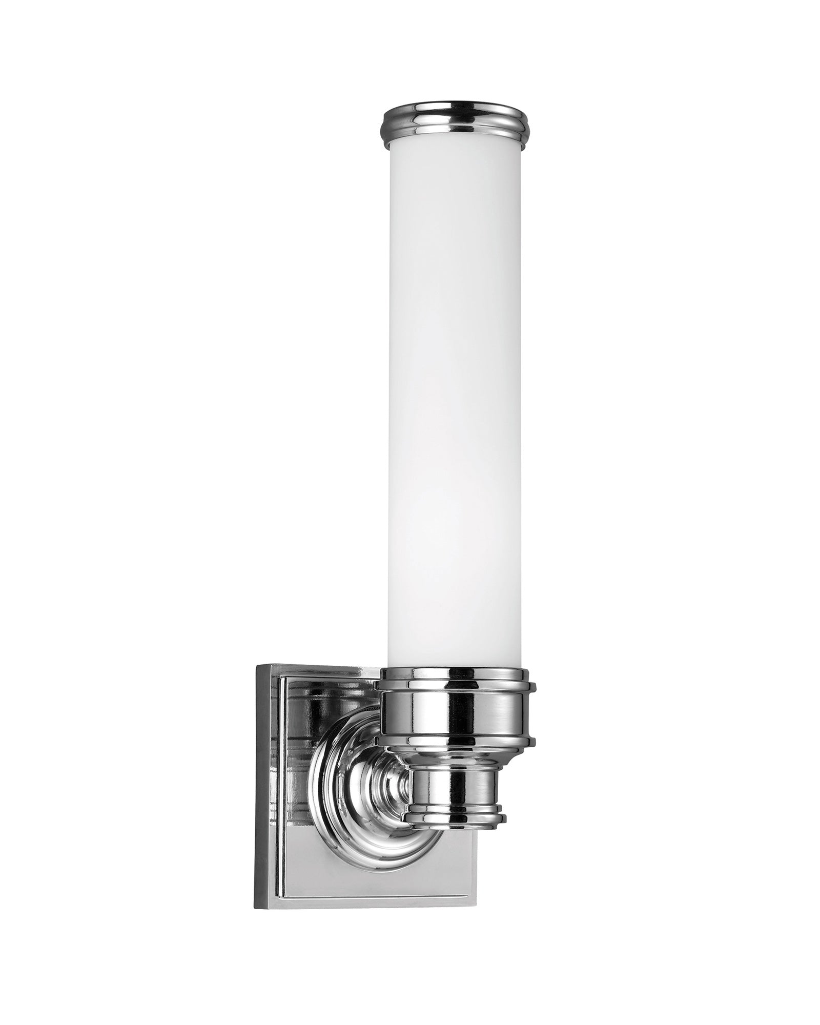 Bathroom lamp - Wall lamp Longford chrome / white glass image