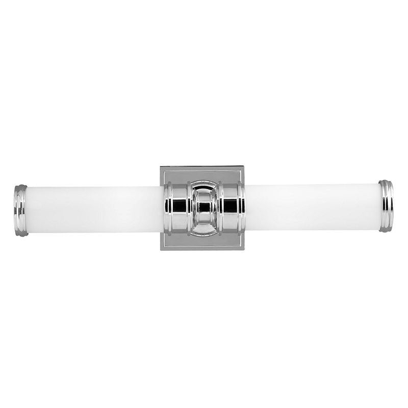 Badezimmerlampe - Wandlampe Longford doppelt chrom / weiß image