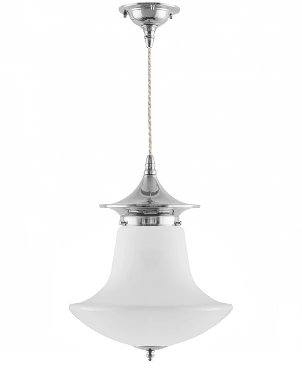 Deckenlampe - Dahlberg Schnurpendel 100 Nickel, Kugeltrichterform image