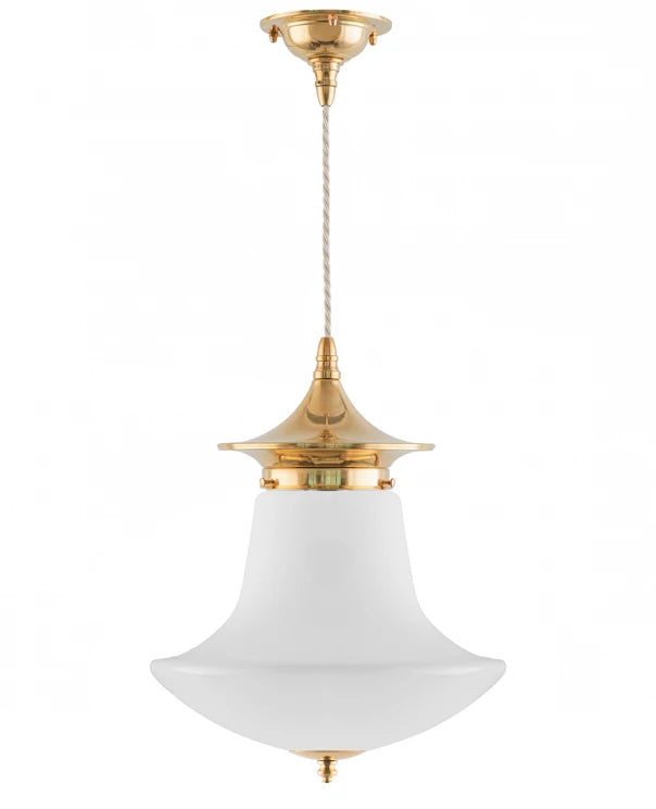 Deckenlampe - Dahlberg Schnurpendel 100 Messing, Kugeltrichterform image