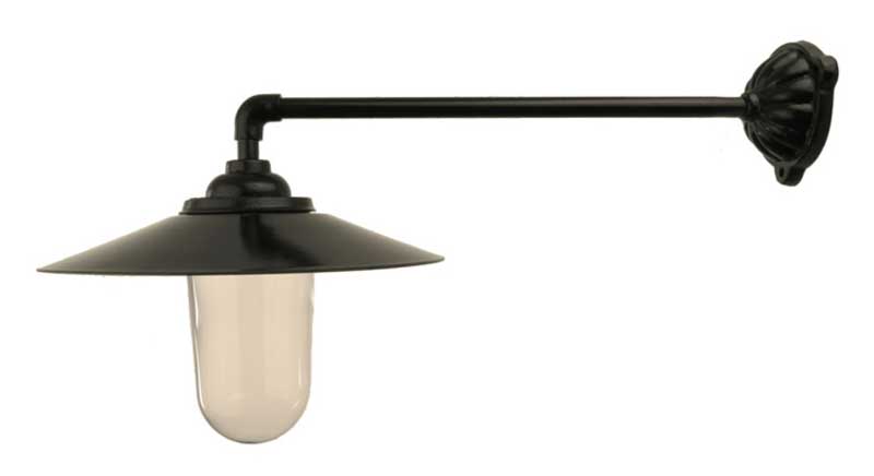 Utomhuslampa - Stallampa 90° rak koppling, svart skärm image