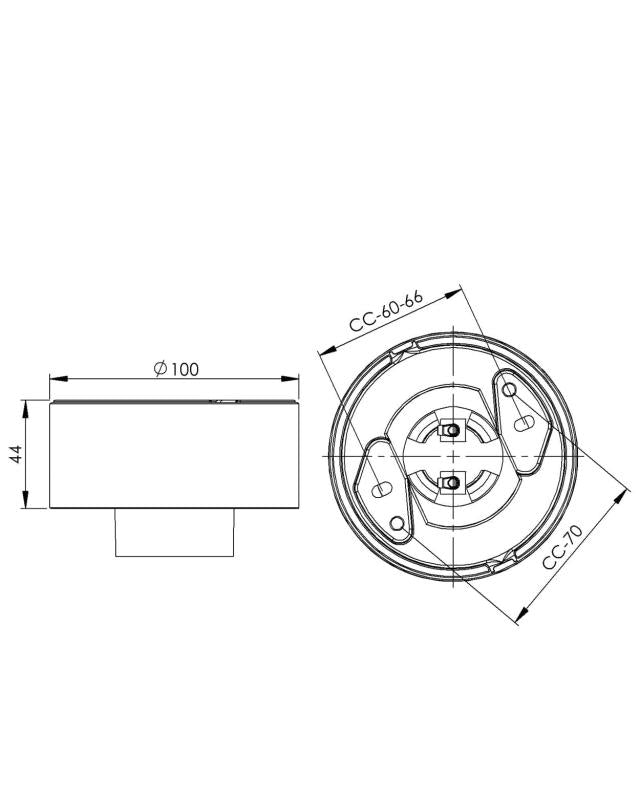 Lampsockel porslin - Svart/rak IP20 image