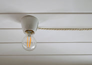 Lampeholder hvidt porcelæn - lampesokkel lige thumbnail image