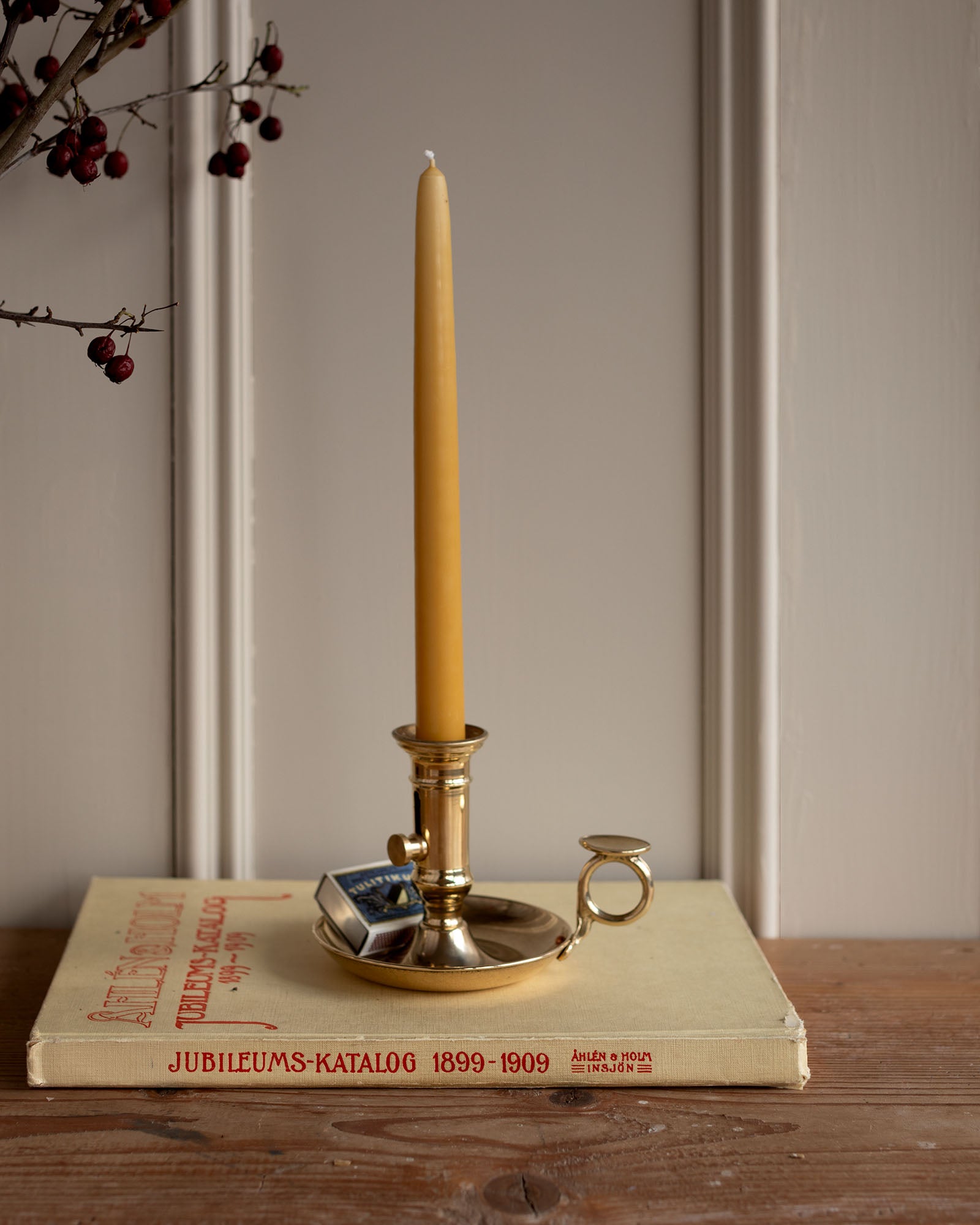 Office candlestick - Brass 10 cm image