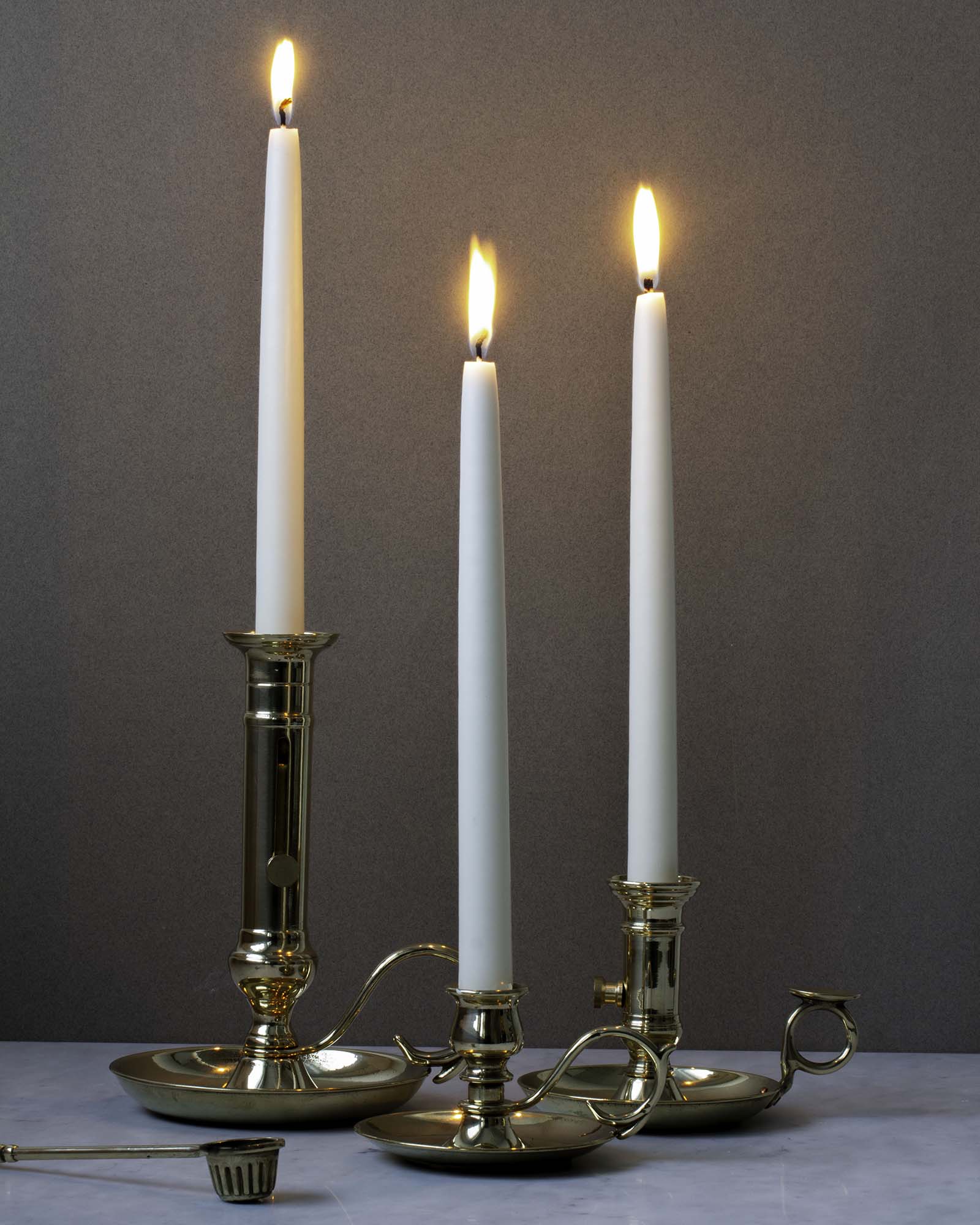 Ljusstake mässing - Kontorsljusstake 20 cm image