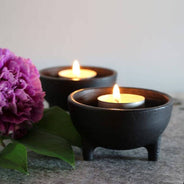 Candle Holder - Black Cast Iron for Tealights and Candles thumbnail image