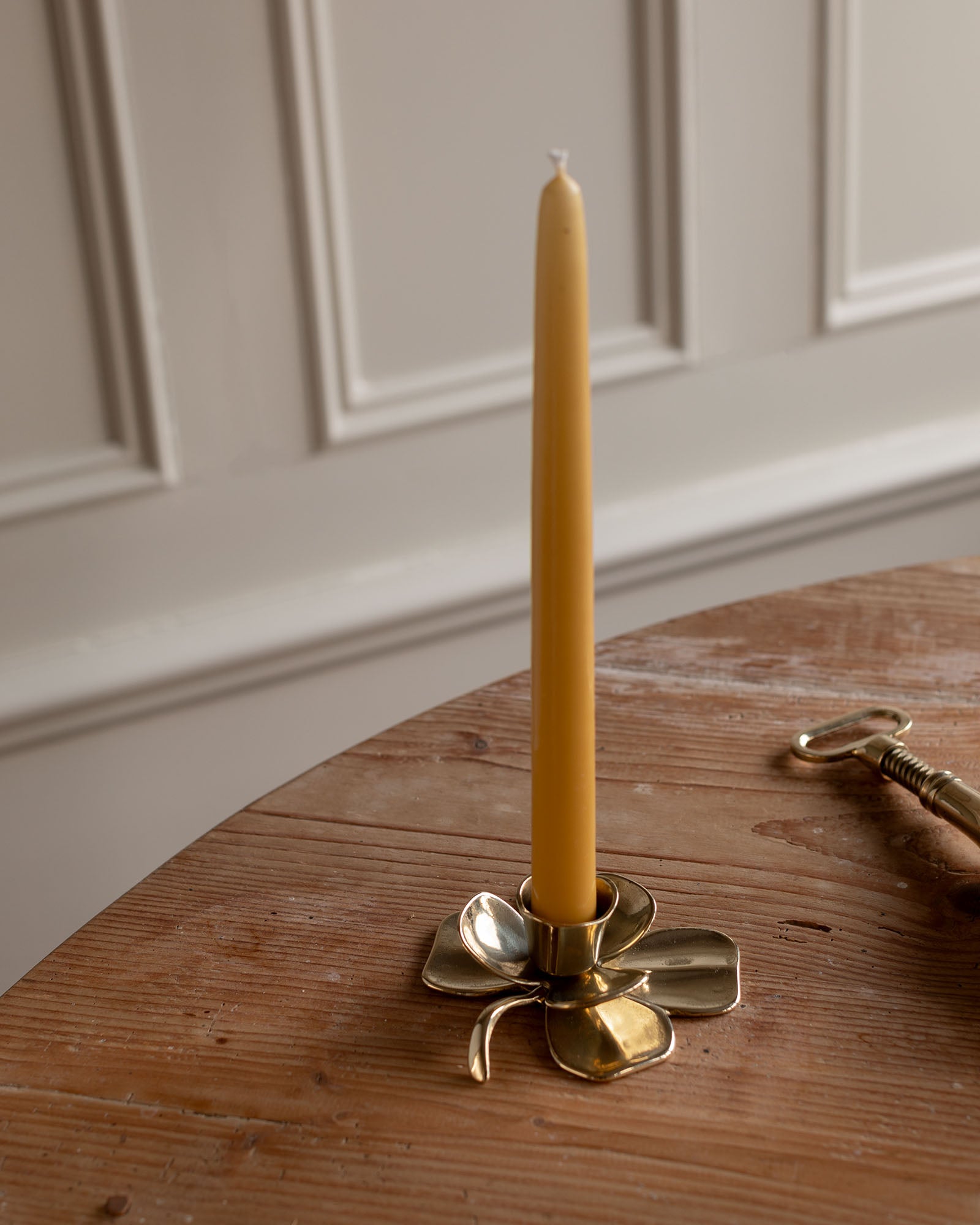 Candlestick - Shamrock brass image