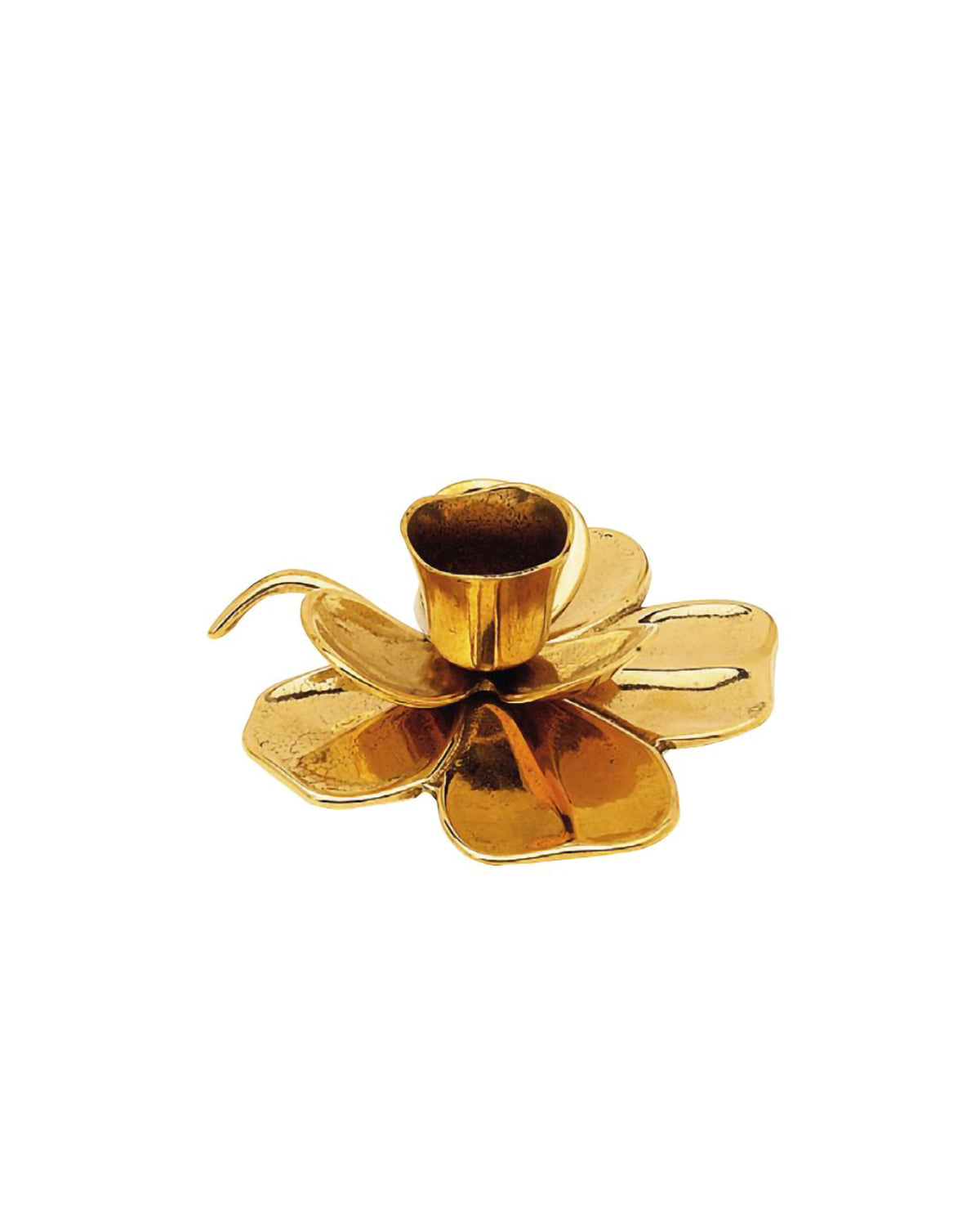 Candlestick - Shamrock brass image