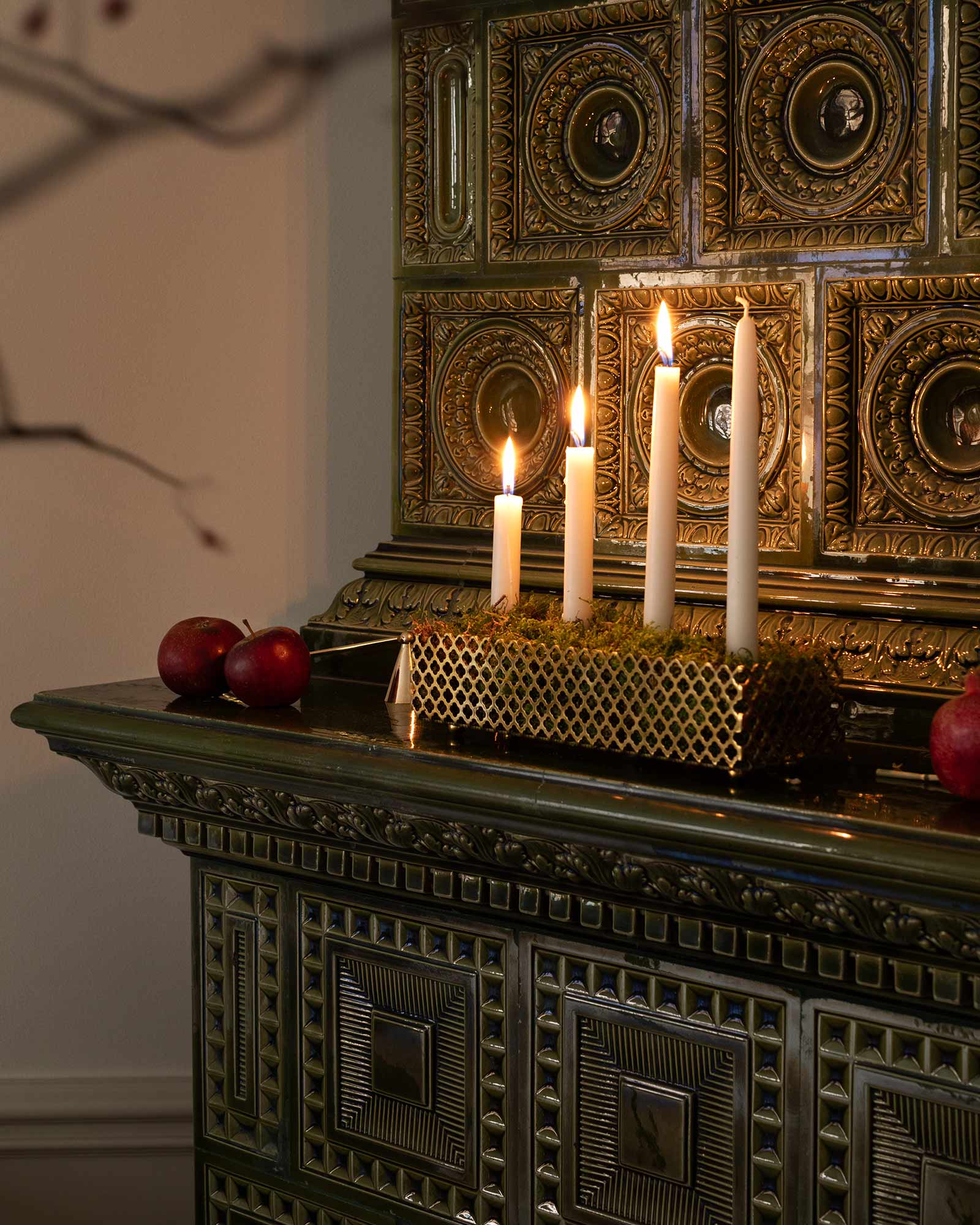 Advent lysestage messing - Kløver image