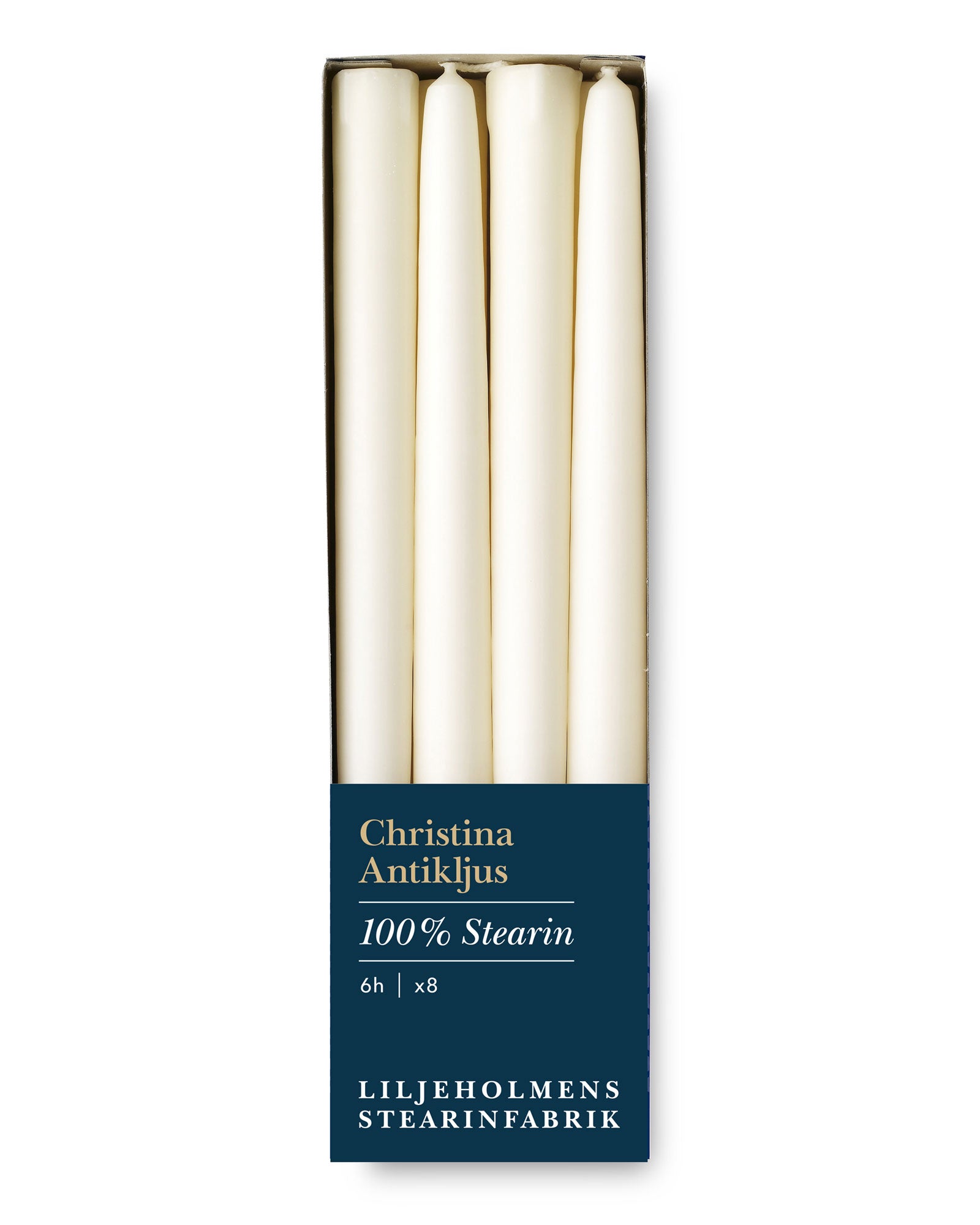 Liljeholmens Christina antique candle - 8-pack off-white image